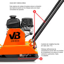 Placa Compactadora 6.1 HP fuerza de compactación de 1360 Kg Modelo HvB80 van Beek