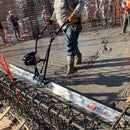 Regla alisadora de aluminio para Concreto de 2.4 metros de largo + Motor de 4 tiempos 1.8HP Modelo TvB8-T van Beek