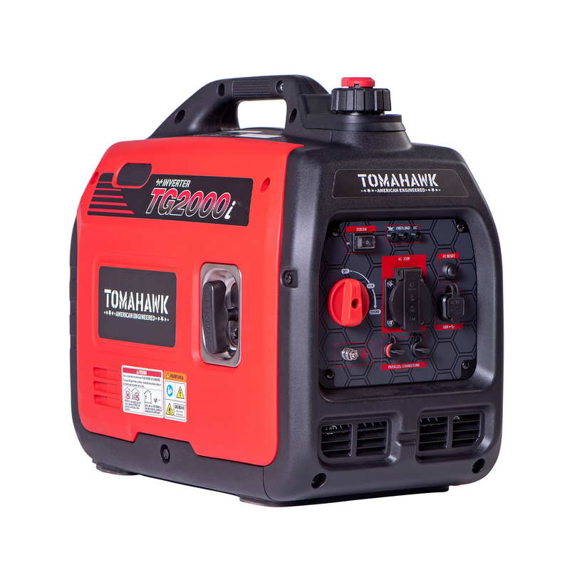 Generador Inverter de 2.0Kw super silencioso y portatil con AVR uso domiciliario Modelo TG2000i Tomahawk Power - PRE VENTA