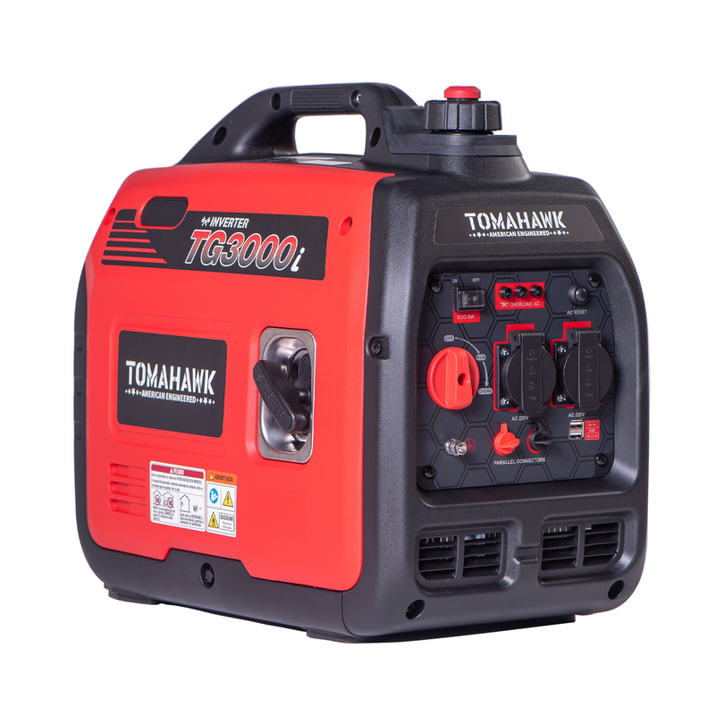 Generador Inverter de 3.0Kw super silencioso y portatil con AVR  uso domiciliario Modelo TG3000i Tomahawk Power