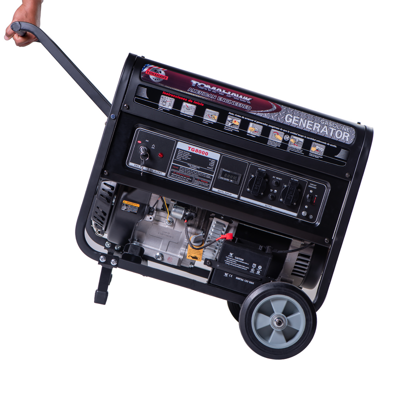 Generador 8.0Kva 30 Amperes de estructura militar y partida electrica  con AVR Modelo TG8000E Tomahawk Power