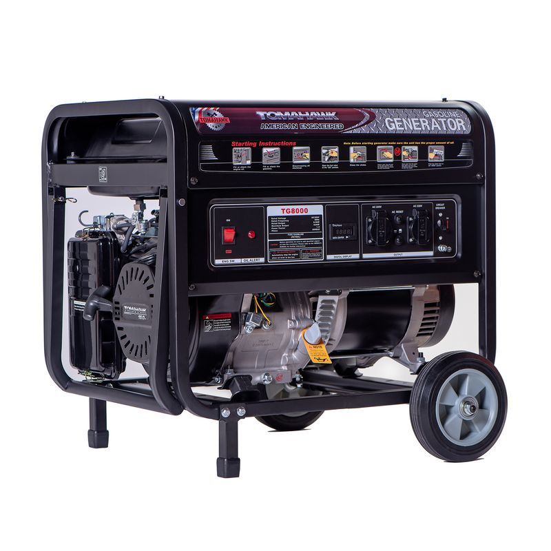 Generador 8.0Kva 30 Amperes de estructura militar de partida manual  con AVR Modelo TG8000 Tomahawk Power
