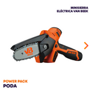 POWER PACK PODA 4 Podadora de Altura de 4.3 metros de largo y ancho de corte de 25cm Modelo vB270 + Minisierra eléctrica de 252W y Largo de la espada 10.1cm Modelo vBSE4 van Beek