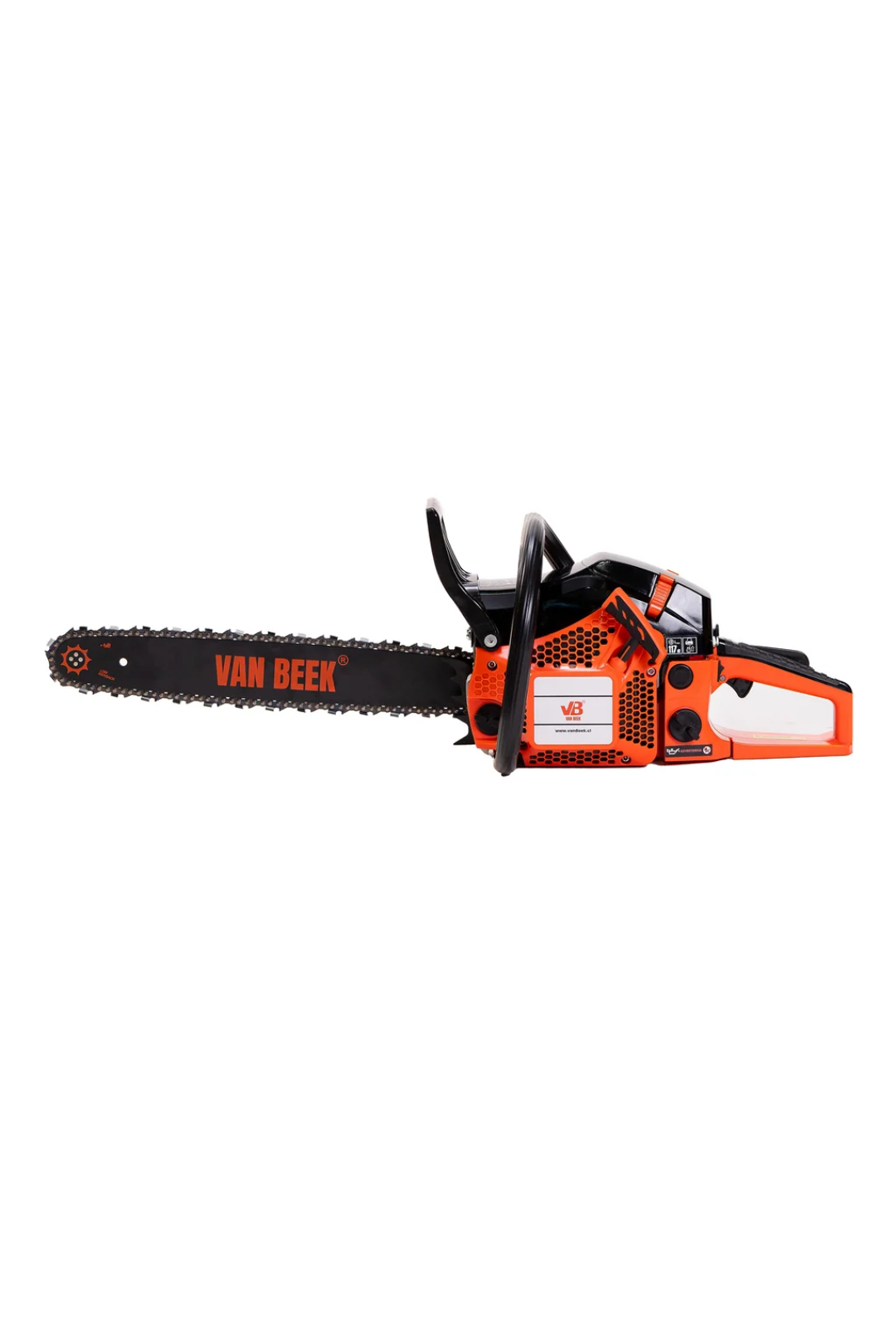 Motosierra a nafta van Beek MSvB4500 naranja con espada de 18 pulgadas