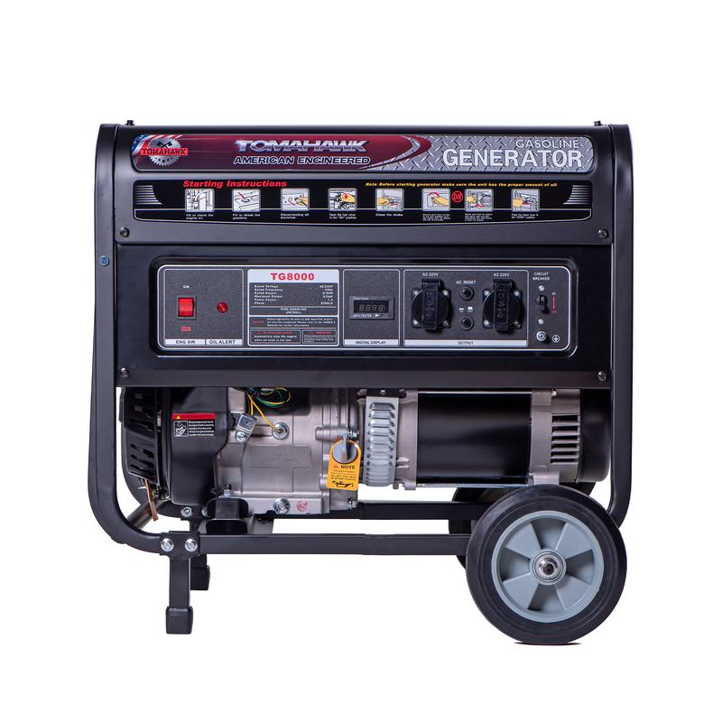 Generador 8.0Kva 30 Amperes de estructura militar de partida manual  con AVR Modelo TG8000 Tomahawk Power