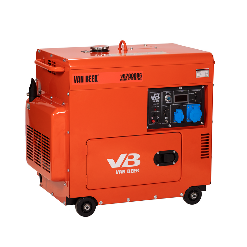 Generador 7.0 Kva a diesel insonorizado monofasico sin ATS Modelo vB7000DG van Beek - PRE VENTA