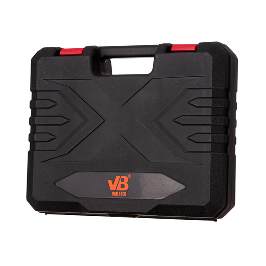 Kit de poda van Beek vB25 con 2 baterías de litio y maletín de transporte.