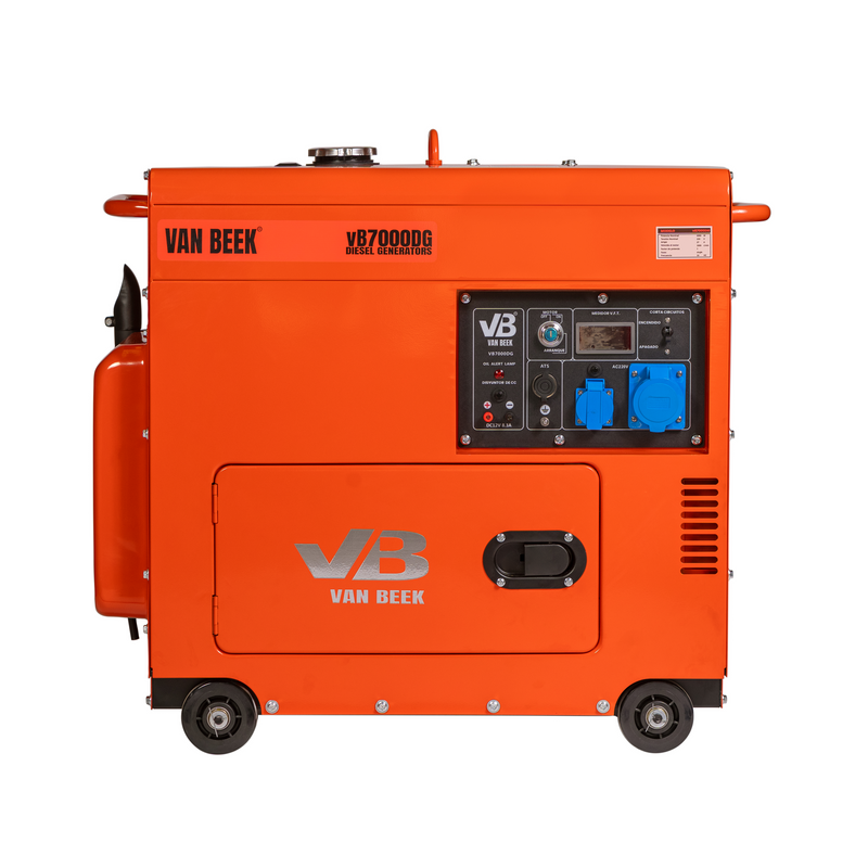 Generador 7.0 Kva a diesel insonorizado monofasico sin ATS Modelo vB7000DG van Beek - PRE VENTA