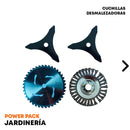 POWER PACK Orilladora Desbrozadora Profesional van Beek 3vB520 + Discos de cortes, Aceite, Gorro y Guantes