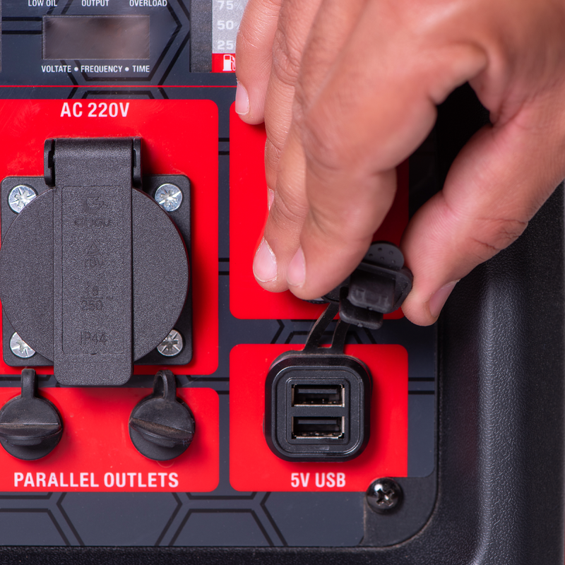 Generador Inverter de 3.5Kw super silencioso y portatil con AVR uso domiciliario Modelo TG3500i Tomahawk Power
