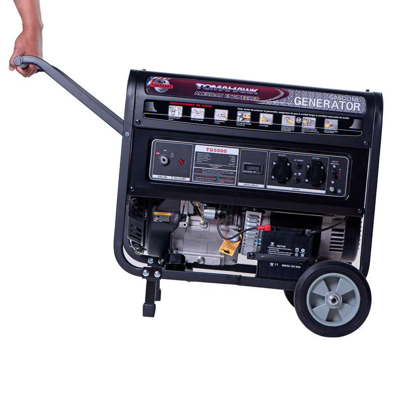 Generador 5.0Kva 21 Amperes de estructura militar y partida electrica  con AVR Modelo TG5000E Tomahawk Power