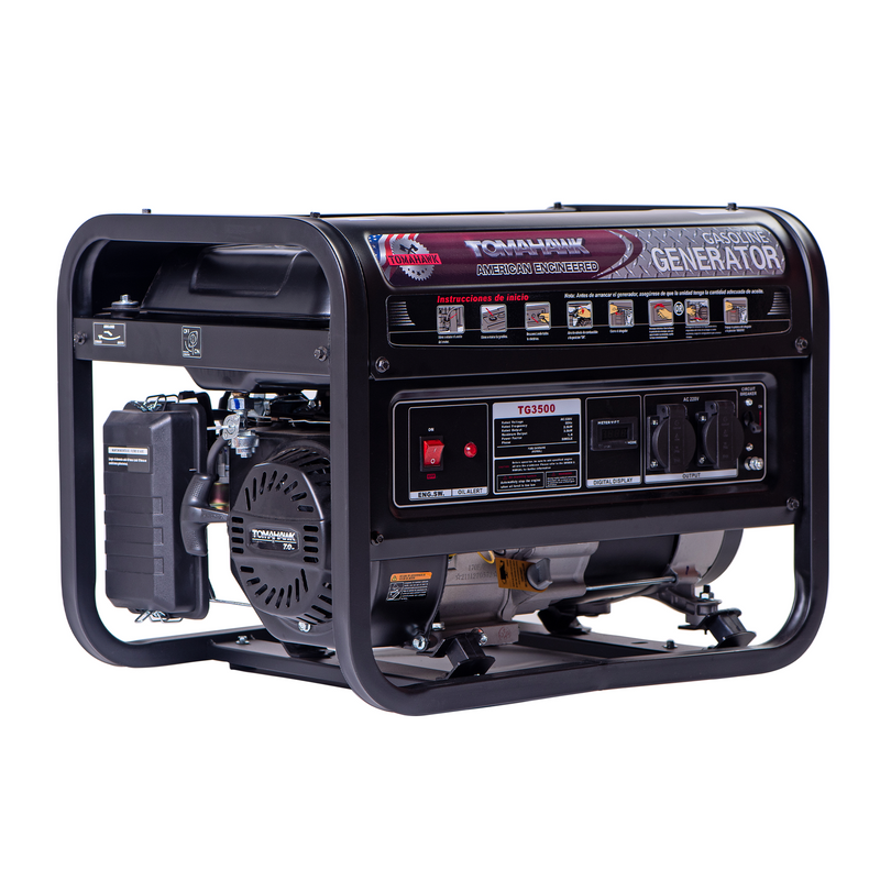 Generador 3.5Kva 16 Amperes de estructura militar y partida manual con AVR Modelo TG3500 Tomahawk Power