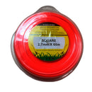 Nylon cuadrado 2.7mm de 65 metros para Orilladoras 330 / 400 / 430 / 520.