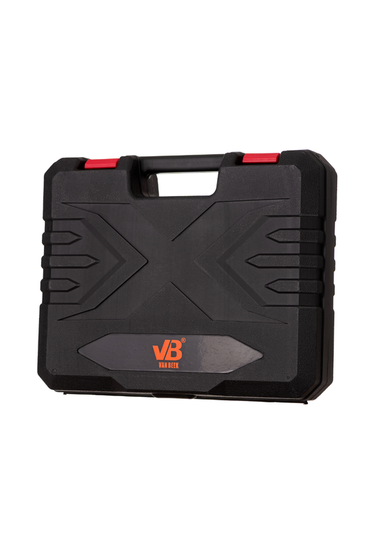 Kit de poda van Beek vB25 con 2 baterías de litio y maletín de transporte.