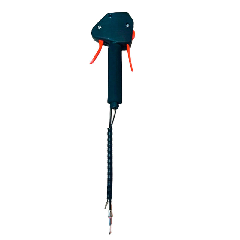 Un acelerador con interruptor de encendido/apagado marca van Beek vB330A - vB430 sobre fondo blanco.