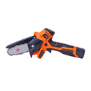 Minisierra eléctrica de 252W y espada de 10.1cm vBSE4 van Beek naranja para cortes precisos y rápidos en bricolaje, carpintería y jardinería.