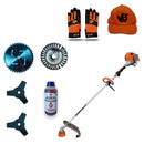 Pack Orilladora Desbrozadora semi-profesional van Beek vB330A + Discos de cortes, Aceite, Gorro y Guantes