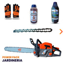 POWER PACK Motosierra 2 Tiempos de 22" de largo con sistema anti vibración Modelo vB60 van Beek + 3 Cadenas