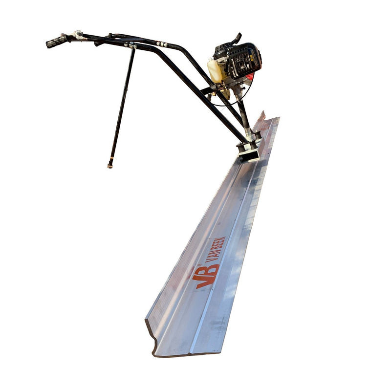 Regla alisadora de aluminio para Concreto de 1.8 metros de largo + Motor de 4 tiempos 1.8HP Modelo TvB6-T van Beek