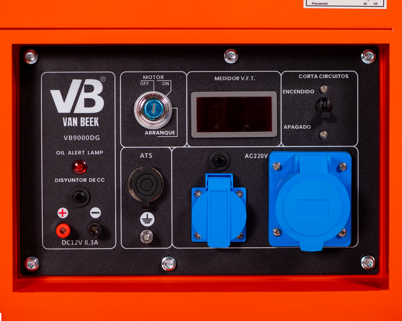 Generador 9.0 Kva a diesel insonorizado  monofasico sin ATS Modelo vB9000DG van Beek